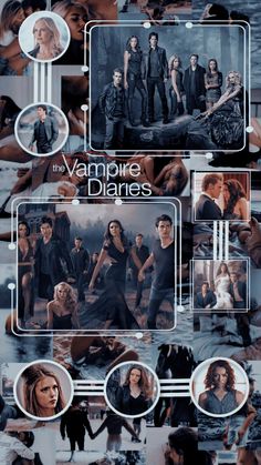 an advertisement for the vampire series with many different pictures and captions on it's side