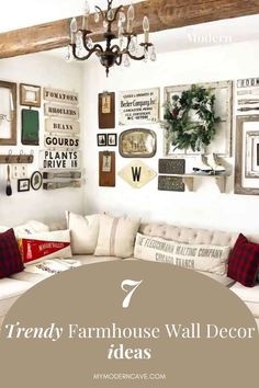 Do you have a weakness for all things rustic and charming? Then prepare yourself – these gorgeous rustic farmhouse wall decor ideas are guaranteed to steal your heart! Whether you're drawn to floral wreaths or weathered wooden signs, there's no denying their beauty and timeless appeal. Say goodbye to boring walls and hello to a space filled with warmth and elegance. Farmhouse Wall Decor Ideas, Rustic Farmhouse Wall Decor, Modern Farmhouse Living, Floral Wreaths, Wall Decor Ideas, Farmhouse Wall Decor