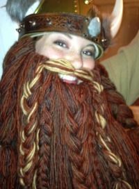 Epic Dwarf Beard in Shades of Auburn: A Homemade Christmas Gift for Beard Tutorial, Yarn Beard, Performance Ideas, Hobbit Party, Yarn Wig, Fun Holidays, Viking Beard, Grade 7, Cosplay Tutorial