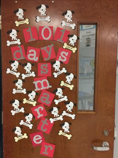 a door decorated with mickey mouse letters