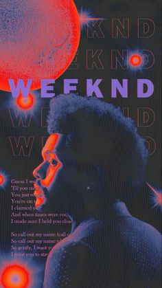 a poster with an image of a man's face and the words weekend on it