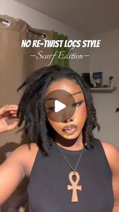 Shirt Locs Styles, Basic Loc Retwist Style, Short Locs Hairstyles Without Retwist, Locs With Scarf Black Women, Locs Hairstyles Without Retwist, Loc Styles No Retwist For Women, Locs And Fedoras, Loc Styles On Old Retwist, Rough Locs Hairstyles