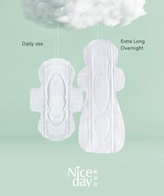 an advertisement for nice day with clouds above it