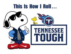 an image of a cartoon character with the words, this is how i roll tennessee tough