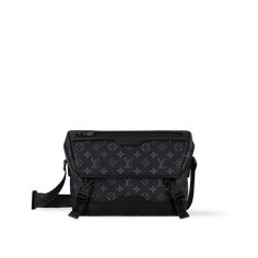 LOUIS VUITTON® - Messenger Voyager Pm - Eclipse Micro Bags, Louis Vuitton Official Website, Small Messenger Bag, Trunk Bag, Tablet Computer, Canvas Crossbody Bag, Wallet Pouch, Buckle Shoes, Louis Vuitton Official