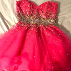 Perfect Condition! Only Worn Once. Mori Lee Size 8. Can Ship As Soon As Possible. Give Me Your Best Offer! Dresses Hot Pink Short, Short Hot Pink Dress, Dresses Hot Pink, Pink Short Dress, Hot Pink Shorts, Mori Lee, Sherri Hill Dresses, Sherri Hill, Short Dress