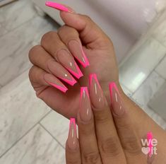 Fake Nails Long, Ballet Nails, Nagel Tips, Coffin Press On Nails, Ballerina Nails, Acrylic Nails Coffin Short, Pink Acrylic, Pink Nail