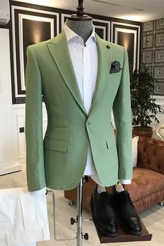 Green Long Sleeve Tuxedo For Wedding, Green Long Sleeve Suit For Groom, Green Long Sleeve Three-piece Suit For Wedding, Green Three-piece Suit For Wedding, Green Three-piece Wedding Suit, Green Three-piece Long Sleeve Wedding Suit, Slim Fit Suits With Lapel Collar For Spring, Slim Fit Suit With Lapel Collar For Spring, Slim Fit Spring Suits With Lapel Collar