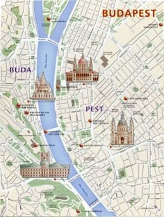 a map of the city of budapest