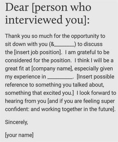 a letter to someone who is interested in their job