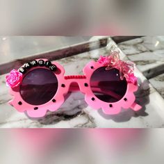 Custom Made Toddler Sunglasses. Fit Ages 1-10yrs Barbie Sunglasses, Sunglasses Fit, Baseball Sunglasses, Boys Sunglasses, Girl Barbie, Flower Sunglasses, Batman Kids, Yellow Sunglasses, Cream White Color