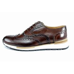 Ivan Troy Handcrafted Italian Leather Sneaker shoes for men, full grain calfskin leather and leather lining, these shoes offer a handsome look, and they go nicely with everything, and also your feet will be comfortable and breathable in these Italian Leather Dress Sneakers. Don't miss the chance to take these designer handmade leather dress shoes home. Brown Low-top Lace-up Shoes For Business Casual, Brown Brogue Lace-up Shoes With Moc Toe, Brown Leather Lace-up Shoes For Semi-formal Occasions, Brown Wingtip Lace-up Shoes In Calf Leather, Brown Moc Toe Lace-up Shoes With Brogue Detailing, Business Leather Low-top Shoes, Semi-formal Low-top Leather Oxfords, Brown Moc Toe Lace-up Shoes For Business Casual, Masculine Brown Leather Shoes With Almond Toe