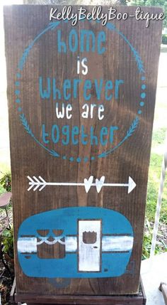 a wooden sign that says hope is wherever we are together