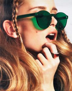 house of holland  sunglasses Crazy Glasses, Green Glasses, Nice Glasses, Eyewear Glasses, Fashion 2015, Green Sunglasses