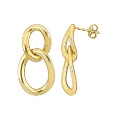 Charming and elegant, these Stella Grace open oval double link earrings offer a unique element to your everyday style. Charming and elegant, these Stella Grace open oval double link earrings offer a unique element to your everyday style. Nickel free Metal: 10k gold Backings: post Packaging: boxed Finish: polished Length: 3.5 mm Please note, due to the high value of this item, a signature may be required upon delivery. Size: One Size. Gender: female. Age Group: adult. Modern Oval Link Earrings With Polished Finish, Modern Earrings With Polished Oval Link, Modern Oval Link Earrings For Formal Occasions, Modern Oval Link Earrings For Formal Events, Elegant 14k Gold Oval Link Earrings, 14k Gold Oval Link Earrings For Formal Occasions, Classic Oval Link Earrings For Formal Occasions, Formal Oval Link Earrings With Polished Finish, Elegant 14k Gold Link Earrings