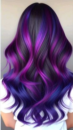 Exotic Hair Color, Exotic Hairstyles, Galaxy Hair, Vivid Hair Color, Cute Hair Colors, Hair Color Unique, Creative Hair Color, Hair Color Crazy, Dyed Hair Inspiration