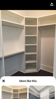 the closet is empty and ready to be put into place for someone's new room