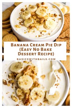 banana cream pie dip with no bake dessert recipe