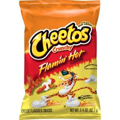 cheetos crunchy flami hot cheese flavored snacks