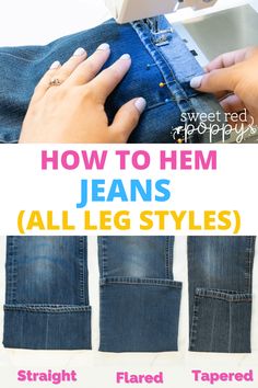 how to sew jeans all leg styles