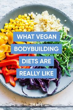 an image of what vegan bodybuilding diets are really like on a plate