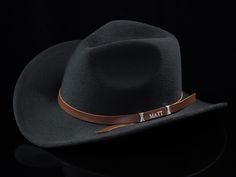 At a party, everyone will know your name.- principal gift The genuine nice shiny cowhide cowboy hat band even with your initials or name on it or whatever you want. The text is between two silver beads - pretty cool. You can receive it without any text on it if the style fits your hat. Western hat bands are suitable for men and women.  The leather hat bands are nice hat accessories in a minimalist way to add to your hat or a simple minimalist touch. - boho hat band You can choose  - Without any Western Hat Bands, Leather Hat Bands, Cowboy Hat Band, Cowboy Hat Bands, Principal Gifts, Hat Bands, Western Hat, Know Your Name, Step Dad Gifts