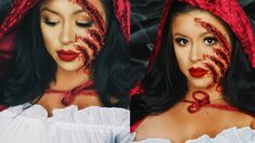 Little Dead Riding Hood Makeup, Riding Hood Makeup, Little Dead Riding Hood, Red Ridding Hood, Red Rising, Halloween Makeup Tutorial, Halloween Makeup Easy, Halloween 2023