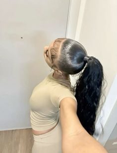 Perm Hair, Nurse Aesthetic, Cute Ponytails, Black Ponytail Hairstyles, Quick Braided Hairstyles, Mixed Hair