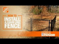 a chain link fence is shown with the words how to install a chain link fence