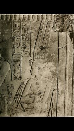 an ancient egyptian relief depicting the god horus