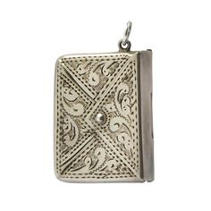 An antique stamp holder hallmarked sterling silver, Birmingham 1915. In good condition, snaps shut firmly. 2.9 cms, excluding the loop and bail by 2.2 cms (1 1/8 inches x 7/8 of an inch). For more lockets please look at my Pendants Lockets Charms section here; https://www.etsy.com/uk/shop/DaisysCabinet?section_id=16214176&page=1 Compact Silver Jewelry For Formal Occasions, Historical Silver Jewelry As A Gift, Antique Silver Etched Locket Necklace, Victorian Style Silver Locket Necklace With Brass, Engraved Silver-colored Brass Locket Necklace, Victorian Silver Locket Necklace In Brass, Victorian Nickel-free Brass Locket Necklace, Envelope Stamp, Locket Charms