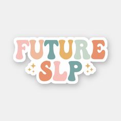 the future slip sticker is shown in multicolors