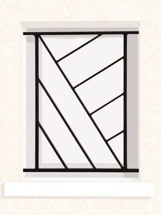 an image of a window with lines drawn on the outside and inside windowsills