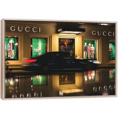 Fashion Brand Photography-Gucci II by Paul Rommer arrives ready to hang, with hanging accessories included and no additional framing required. Every canvas print is hand-crafted in the USA, made on-demand at iCanvas, and expertly stretched around 100% North American Pine wood stretcher bars. Air Mancur, Gucci Store, Dylan Sprouse, Milano Fashion Week, Buy Gucci, Sandbox, Grace Kelly, Photography Branding, Shiba Inu