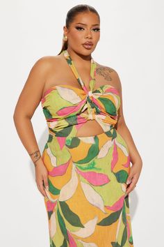 Available In Lime. Linen Maxi Dress Halter V-Neckline Padded Bra Cups Tie Back Cut Out Invisible Back Zipper Lined Disclaimer Pattern Placement May Vary Self: 100% Polyester Lining: 100% Polyester Imported | Jane Linen Maxi Dress in Lime size Small by Fashion Nova Search By Photo, Mark Price, Dress Halter, Linen Maxi Dress, Padded Bra, Padded Bras, Kids Shorts, Bra Cups, Tie Back