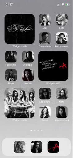 an iphone screen with many different pictures on the phone, including women's faces and names