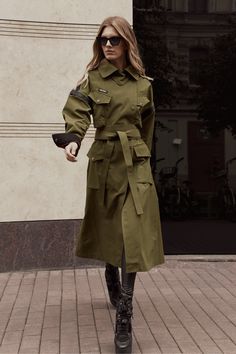 MELANIN_KH / trench coat – octave999fr Khaki Belted Long Coat, Khaki Gabardine Belted Outerwear, Khaki Belted Gabardine Outerwear, Khaki Belted Utility Outerwear, Women's Trench Coat, Trench Coats Women, Signature Print, Red And Black, Elastic Band