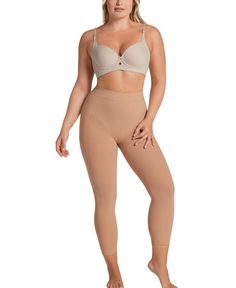 in stock Beige Compression Bottoms With Seamless Construction, Beige Compression Seamless Bottoms, Stretch Beige Bottoms With Seamless Construction, Beige Stretch Bottoms With Seamless Construction, Shapewear, Mid Calf, Capri, Pick Up, In Store