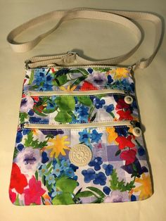 Kipling Bag Mini Triple Zip Crossbody Bag Keiko A293885 Floral Print Purse Kipling Bags, Printed Purse, Us States, Abstract Floral Print, Picnic In The Park, Pink Swirls, Personal Checks, Pencil Pouch, Mini Crossbody