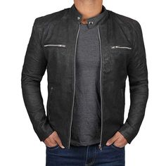 Steve Rogers Biker Style Black Vintage Leather Jacket Men
For the biker guy, a black leather jacket men's is a must-have item. It symbolizes a tough guy, which is what bikers are. Black jackets convey strength, and this is precisely what biker guys want to portray. You know that you can look tough when wearing a black jacket; it shows that you dare to face life. This is how biker guys make themselves feel, and that's the feeling they get when they put on this jacket.

Biker style black vintage leather jacket for men features a front zipper closure, two zipper chest pockets and two side waist pockets, lined with soft viscose lining, premium quality stitching, and it is made from 100% Lambskin Leather. High-quality material is used on this jacket.

Make sure to choose the perfect size. If yo Black Cafe Racer Leather Jacket With Long Sleeves, Black Leather Jacket With Zipper For Urban Adventures, Black Cafe Racer Leather Jacket For Biker Events, Black Leather Cafe Racer Jacket For Motorcycling, Black Cafe Racer Biker Jacket, Biker Style Leather Jacket For Motorcycling, Black Leather Motorcycling Jacket, Black Cafe Racer Leather Jacket For Streetwear, Black Leather Motorcycle Jacket With Zipper Closure