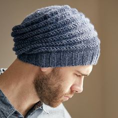 Knitting Patterns, Projects, and Kits at WEBS | Yarn.com Mens Knitted Hat Patterns Free For Men, Chunky Knit Hat Pattern Men, Mens Knit Slouchy Hat Pattern Free, Mens Chunky Hat Knitting Pattern Free, Mans Hat Knitting Pattern, Mens Hat Knitting Patterns, Mens Knitted Headband Pattern, Mens Hat Pattern, Beanies Men