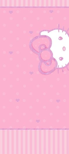 the hello kitty wallpaper is pink and white