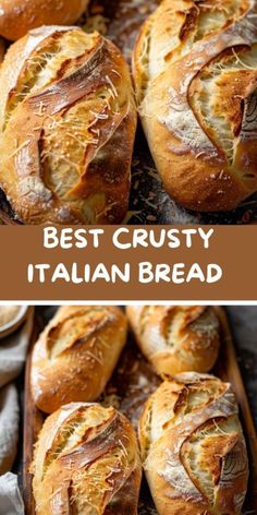 the best crusty italian bread recipe is made with fresh, unbaked ingredients