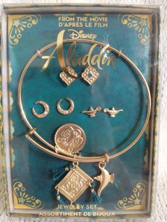 the disney jewelry set is in its box