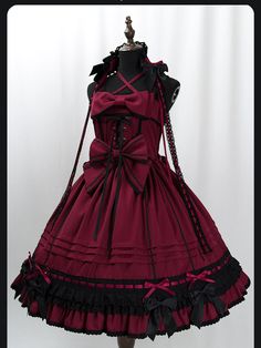 Poem of Rainbow JSK by Witch of the Heisei Anting Manik, Out Of Service, An Apron, Cotton Ribbon, Anime Dress, Lace Hem