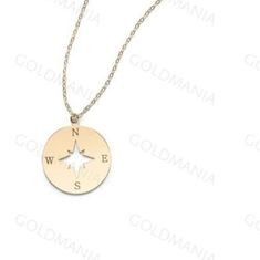 Yes, This Necklace is made of REAL  14K Yellow Gold   Unlike many other listings, at Goldmania we stand behind the quality of our products and sell what is stated in our listings titles and descriptions  14K Yellow Gold Compass Pendant Chain Necklace, 18" Inch, Real Gold Chain, North Star Necklace, EWSN Necklace, Women  Shop our 14K Chains https://www.etsy.com/shop/GOLDMANIA?ref=seller-platform-mcnav§ion_id=25537827  Shop On Sale items https://www.etsy.com/shop/GOLDMANIA?ref=seller-platform-mcna Engraved Star-shaped Yellow Gold Necklace, Star-shaped Compass Design Necklace As Gift, Star-shaped Compass Design Necklace For Gift, Star-shaped Compass Necklace As Gift, Anniversary Necklace With Star Charm, Engraved Star White Gold Necklace, Anniversary Necklace With Round Star Charm Pendant, Engraved Star Yellow Gold Necklace, Silver 14k Gold Necklace With Compass Design