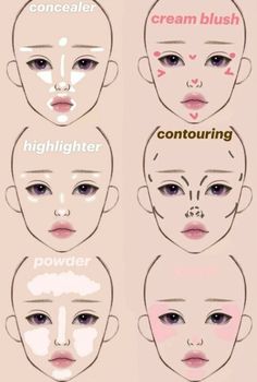 Flawless Makeup Tutorial, Makeup Routine Guide, Highlights Makeup, Asian Makeup Tutorials, Makeup Charts, Nose Makeup, Learn Makeup, Simple Makeup Tips, Subtle Makeup