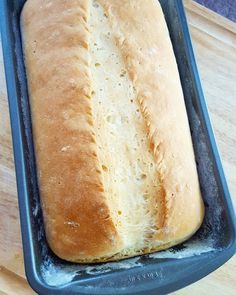 a loaf of bread sitting on top of a pan