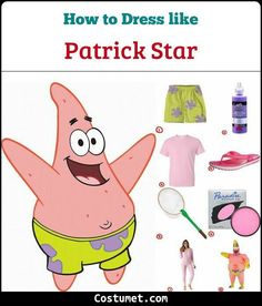 Patrick Costume Spongebob, Patrick Star Costume, Sandy From Spongebob, Spongebob Costumes, Spongebob Outfit, Patrick Star Spongebob, Lilly Pulitzer Outfits