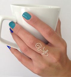 Coffee, with a side of coffee!  Coffee Addict ring by MyRingsAndThings.etsy.com Teacup Ring, Wrap Around Ring, Tea Jewelry, Jewels Diy, Body Decor, Jewellery Diy, Wire Jewelry Rings, Copper And Pink, Knot Bangle